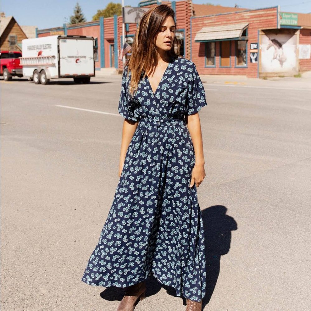 NWT Christy Dawn Lottie Dress - Navy Bloom - Small